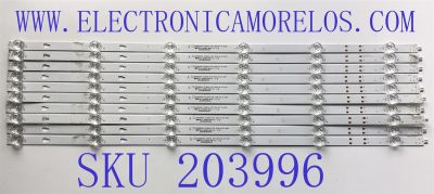 KIT DE LED'S PARA ONN·ROKU TV (10 PIEZAS) / NUMERO DE PARTE LED58D06A-ZC29AG-07D / 30358006005D / 58000M13 / 210913BB05 / PANEL CC580PV5D VER.02 / MODELO (58 PULGADAS)